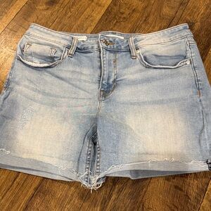 Vigoss Blue Jean Shorts with Faded Distressing